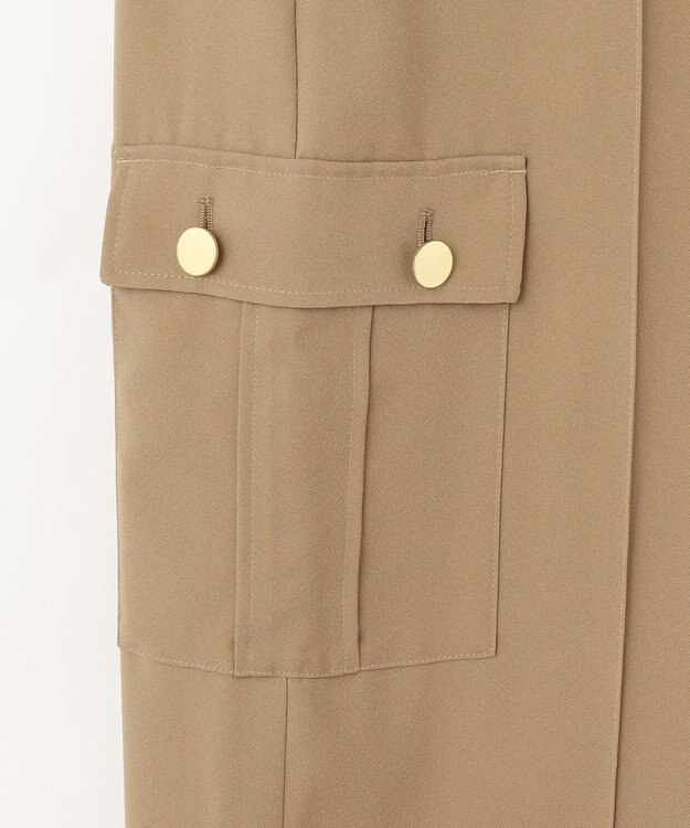 GRACE CONTINENTAL バックサテンカーゴパンツ カーキ