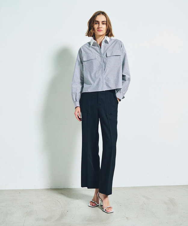 GRACE CONTINENTAL サテンベイカーパンツ ブラック