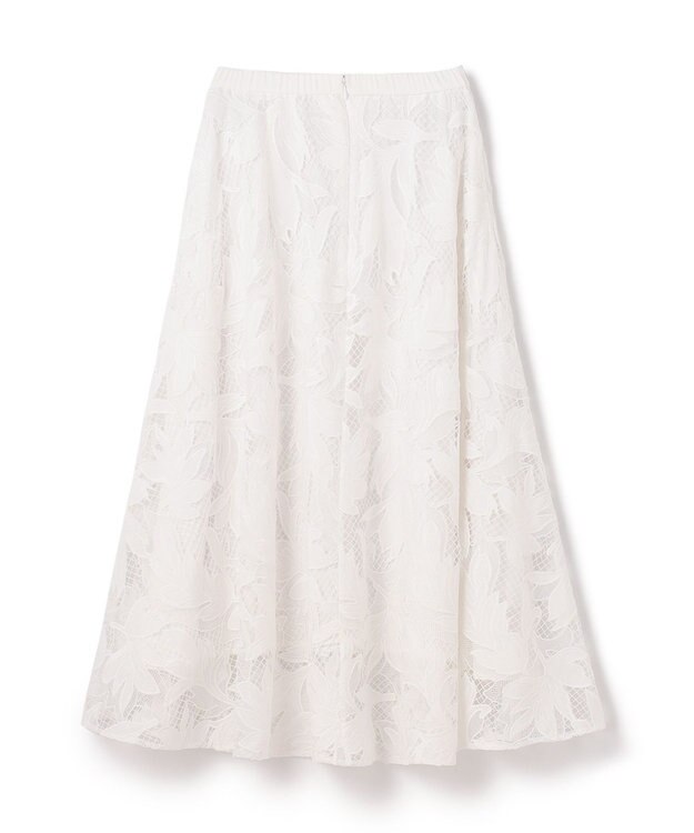 GRACE CONTINENTAL ケミカルリーフスカート ホワイト