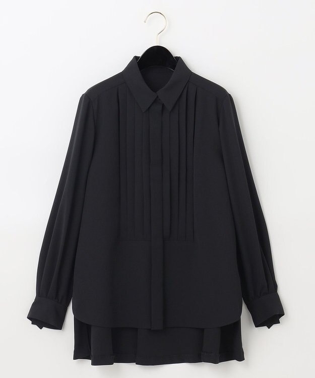 GRACE CONTINENTAL ロングテールドレスシャツ ブラック