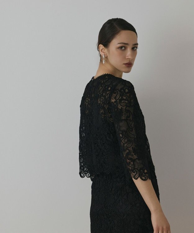 GRACE CONTINENTAL レ－スブラウス ブラック