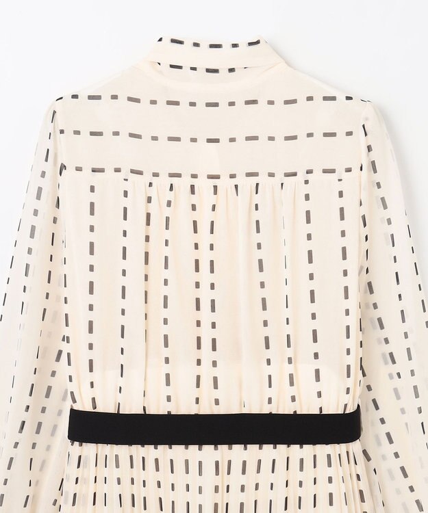 GRACE CONTINENTAL ドットストライププリントワンピース キナリ