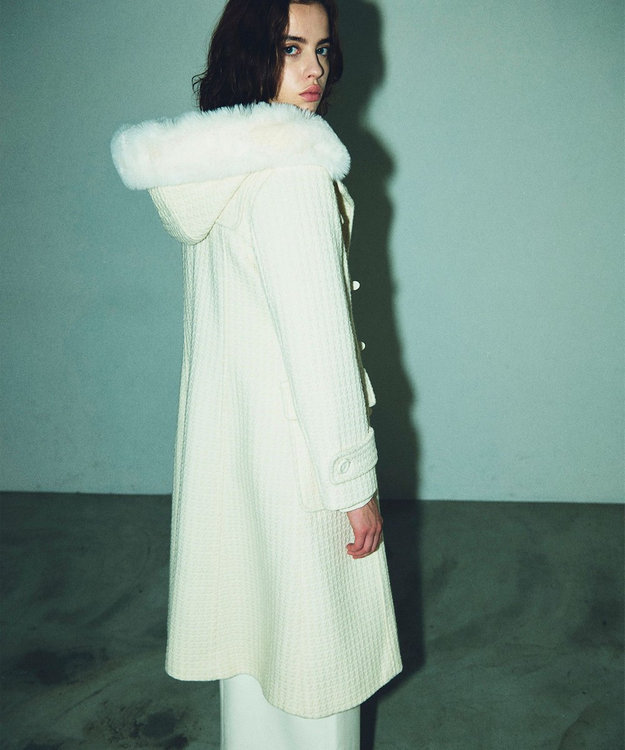 GRACE CONTINENTAL ファーフードダッフルコート キナリ