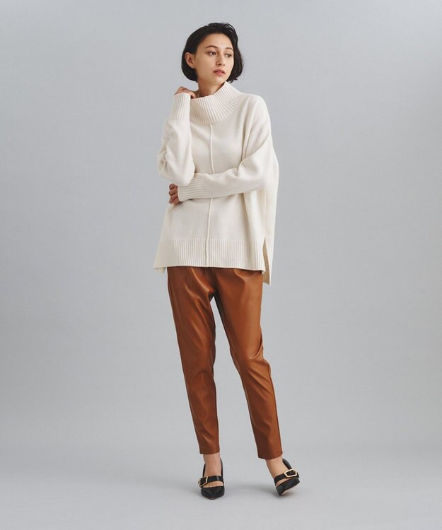 GRACE CONTINENTAL リラクシールーズニットトップ ホワイト