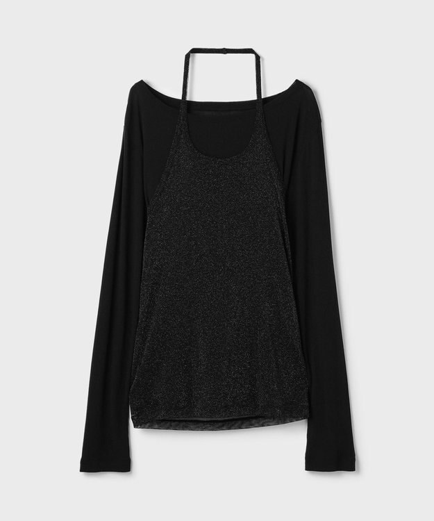 GRACE CONTINENTAL シアーレイヤードカットトップ ブラック