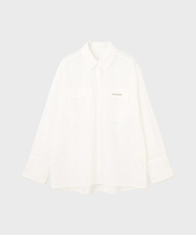 GRACE CONTINENTAL メッシュオーバーシャツ ホワイト