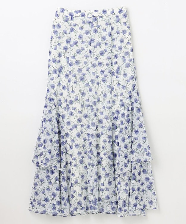 GRACE CONTINENTAL スモールフラワーマーメイドスカート キナリ