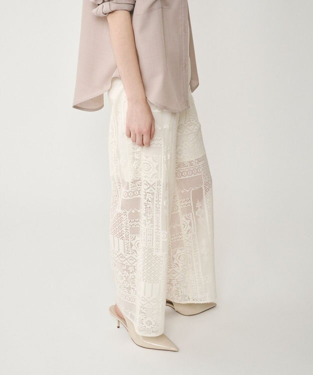 GRACE CONTINENTAL キカレースイージーパンツ キナリ