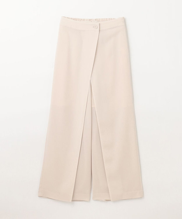 GRACE CONTINENTAL ラップレイヤードパンツ ベージュ