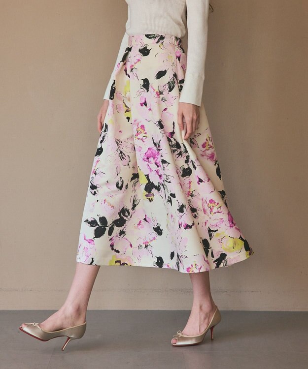 GRACE CONTINENTAL ボタニカルセパレートドレス ピンク