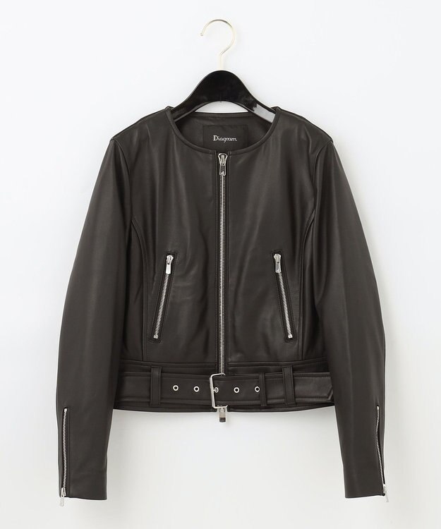 激レア✨ ダイアグラム スタービジュー レザー ノーカラージャケット