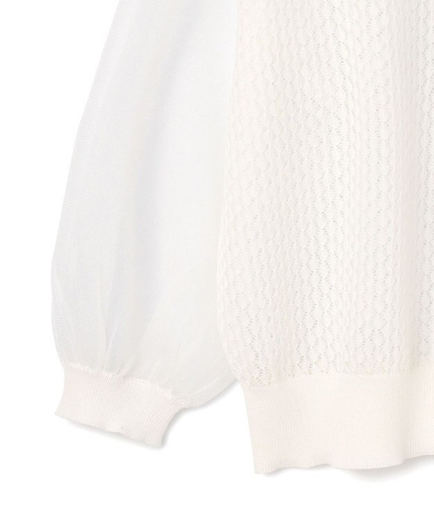 GRACE CONTINENTAL シアードルマンニットカーディガン ホワイト