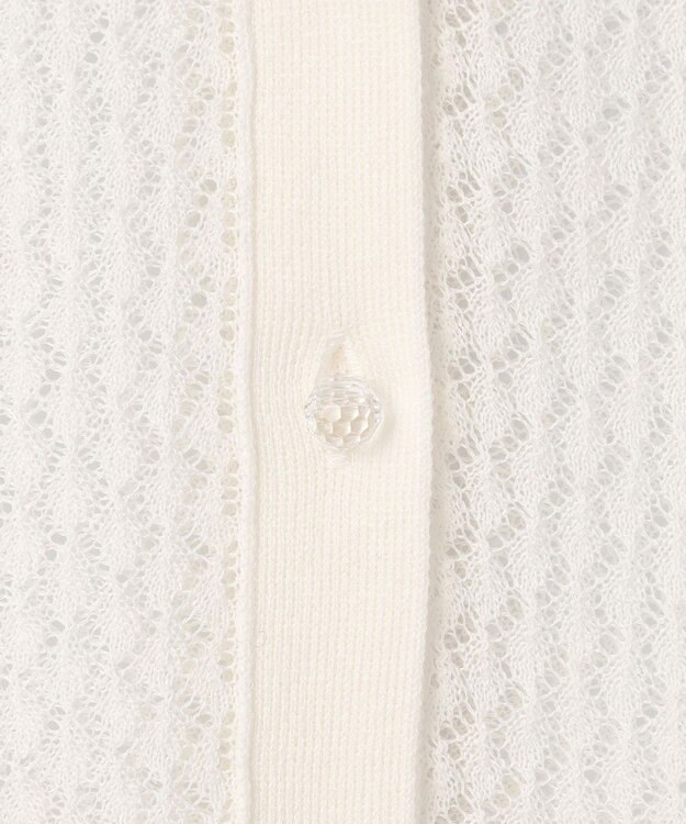 GRACE CONTINENTAL シアードルマンニットカーディガン ホワイト