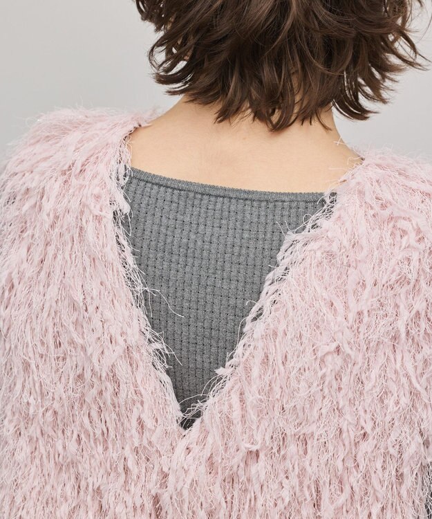 GRACE CONTINENTAL フリンジベスト ピンク