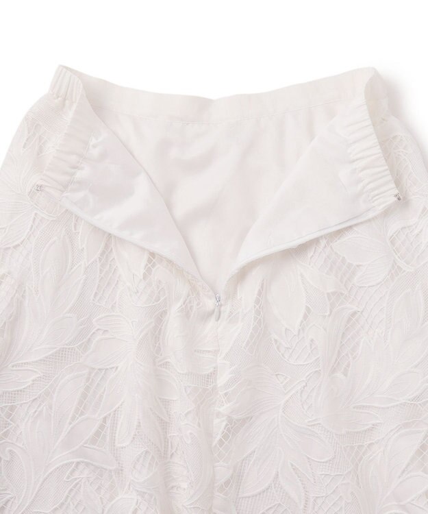 GRACE CONTINENTAL ケミカルリーフスカート ホワイト