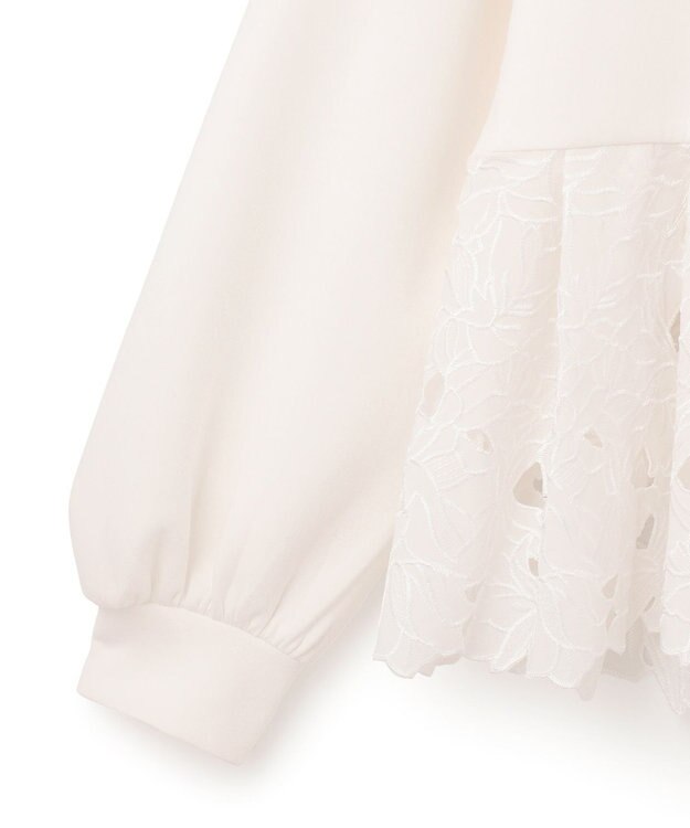 GRACE CONTINENTAL カットワークパーカー ホワイト