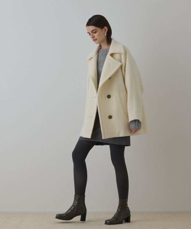 GRACE CONTINENTAL シャギ－ハ－フコ－ト キナリ