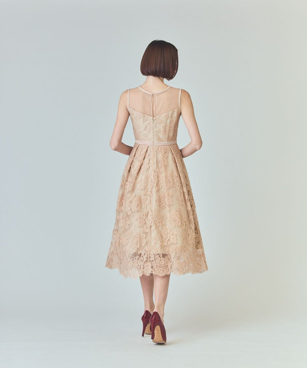 GRACE CONTINENTAL リバーレースドレス ベージュ