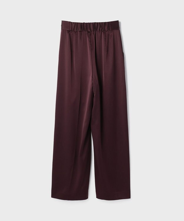 GRACE CONTINENTAL トリアセサテンワイドパンツ ブラウン