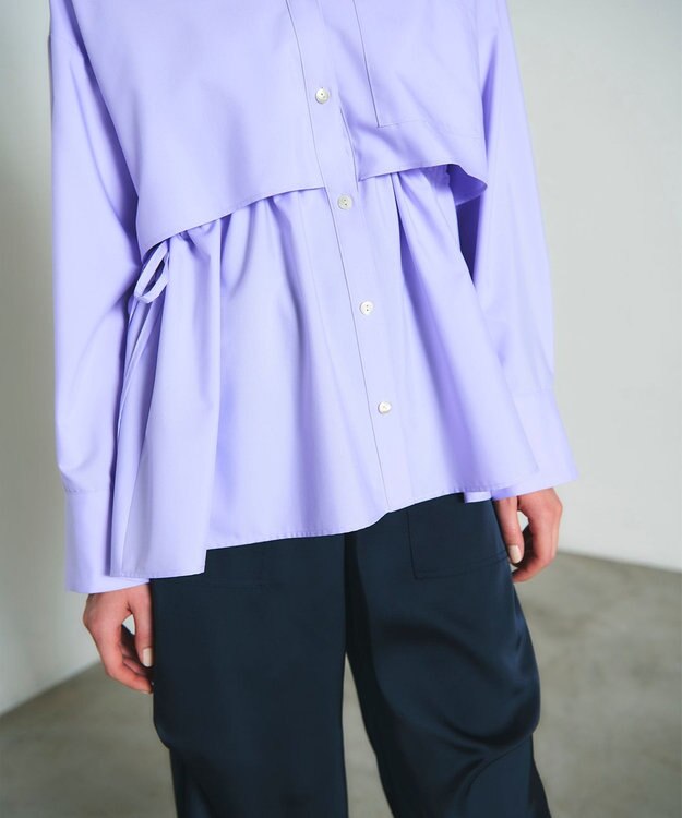 GRACE CONTINENTAL レイヤードドロストシャツ ラベンダー