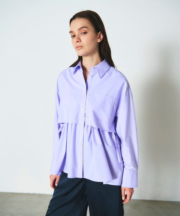 GRACE CONTINENTAL レイヤードドロストシャツ ラベンダー
