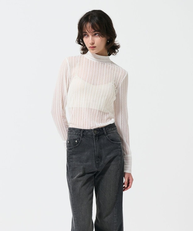 GRACE CONTINENTAL ストレッチレーストップ ホワイト