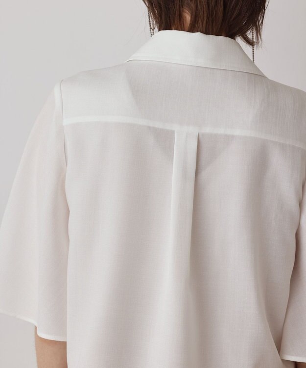 GRACE CONTINENTAL フレアスリーブシャツ ホワイト