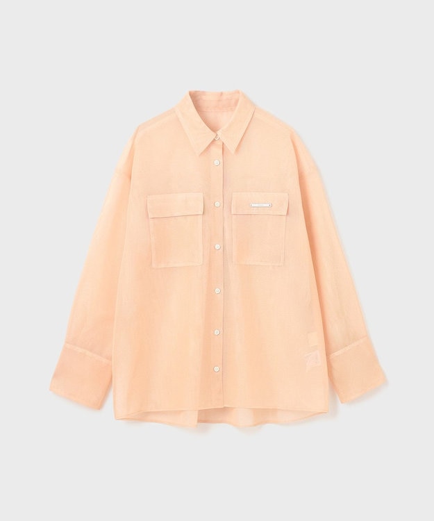 GRACE CONTINENTAL メッシュオーバーシャツ ピンク