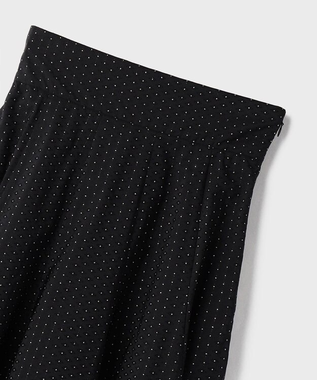 GRACE CONTINENTAL ラメドットタフタジャガードスカート ブラック