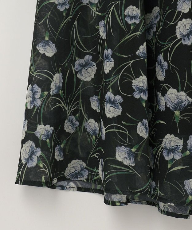 GRACE CONTINENTAL スモールフラワーマーメイドスカート ブラック