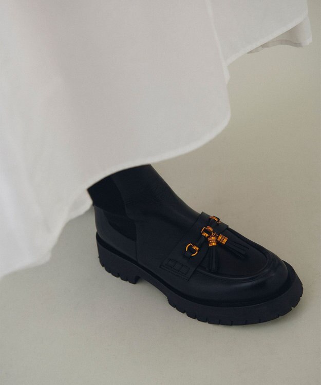 ANGELO BERVICATO黒レザーバックルブーツ ANGELO BERVICATO黒レザーバックルブーツ