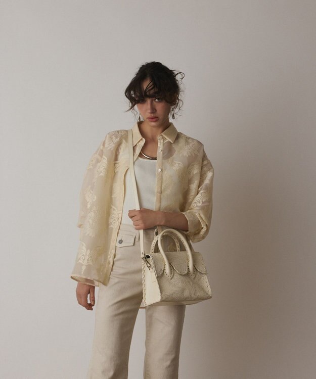 GRACE CONTINENTAL RollingSTHandbag ホワイト