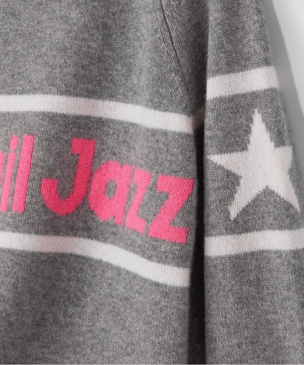 GRACE CONTINENTAL カシミヤレタードトップ グレー