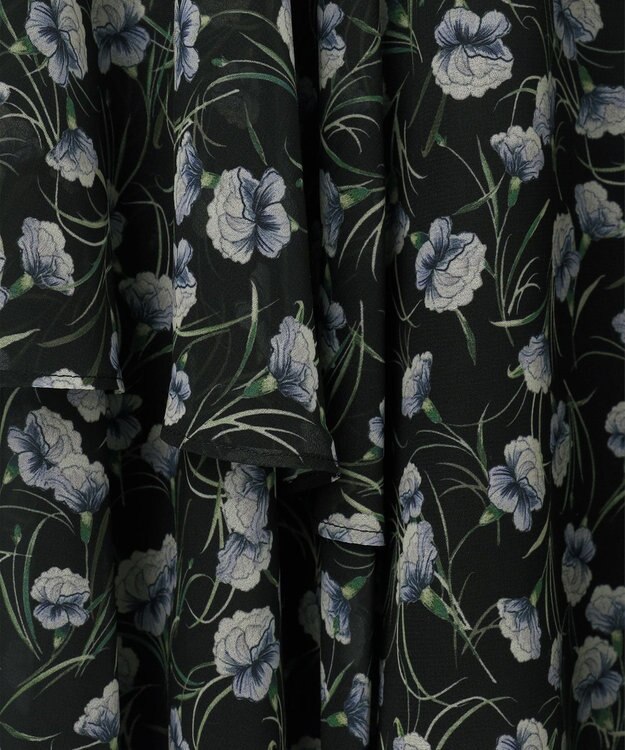 GRACE CONTINENTAL スモールフラワーマーメイドスカート ブラック