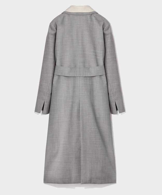GRACE CONTINENTAL シルクウールトコートドレス グレー