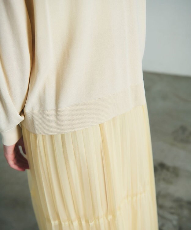 GRACE CONTINENTAL ルーズVネックニットカーディガン キナリ