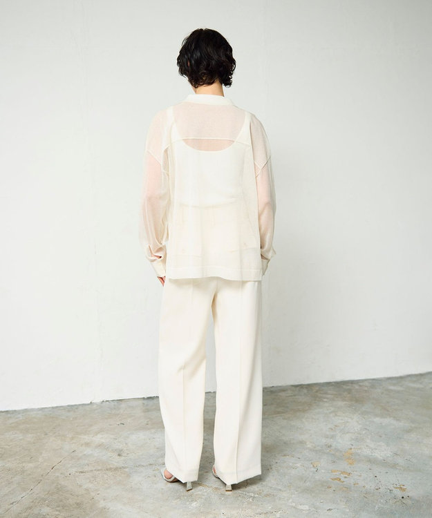 GRACE CONTINENTAL ニットシアーシャツ キナリ