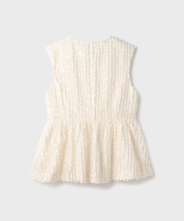 GRACE CONTINENTAL カットジャガードペプラムジレ キナリ