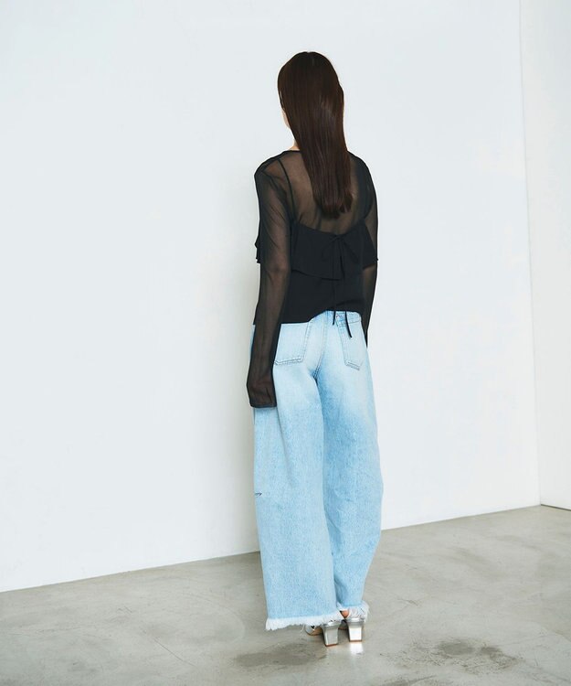 GRACE CONTINENTAL フリルキャミソール ブラック