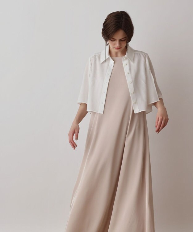 GRACE CONTINENTAL フレアスリーブシャツ ホワイト