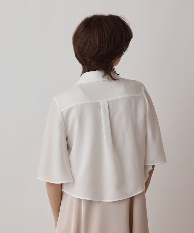 GRACE CONTINENTAL フレアスリーブシャツ ホワイト