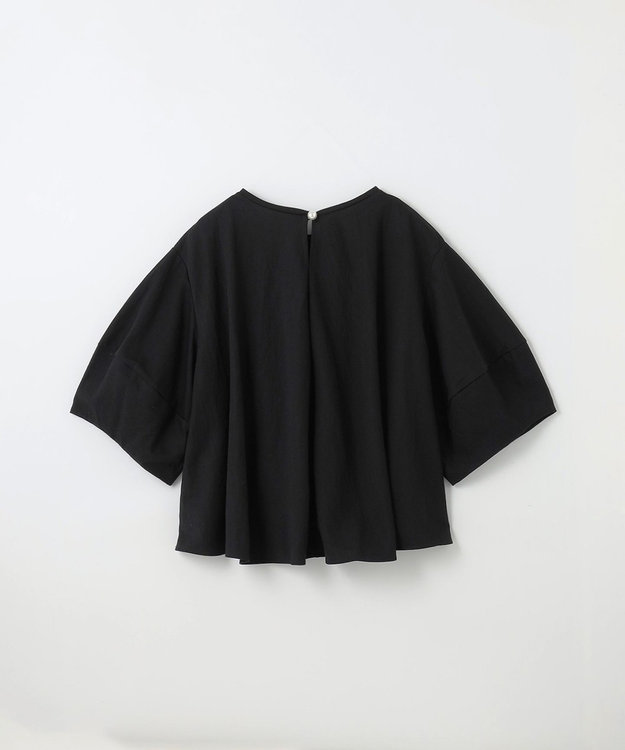 GRACE CONTINENTAL ランタンスリーブトップ ブラック