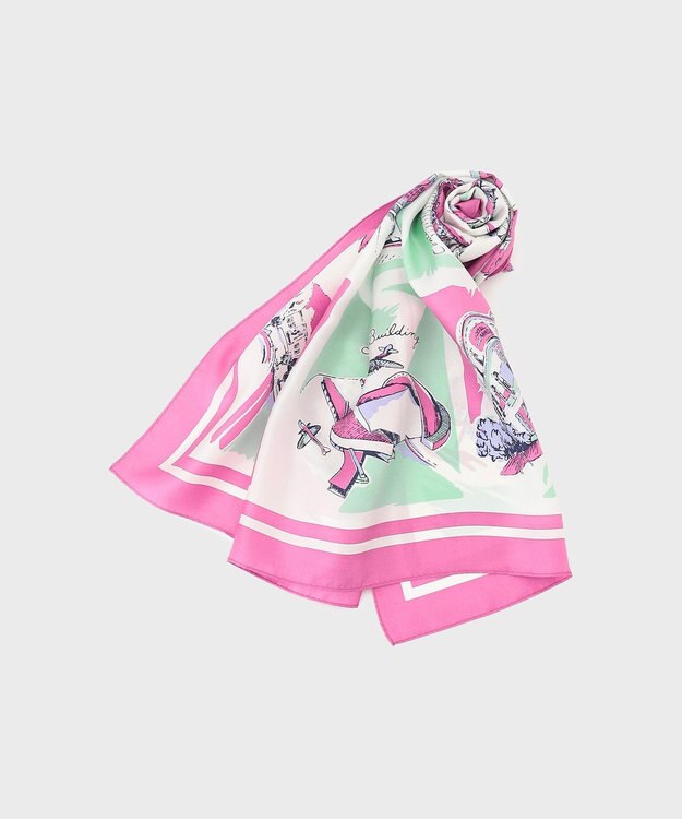 GRACE CONTINENTAL スーヴェニールプリントスカーフ マルチ