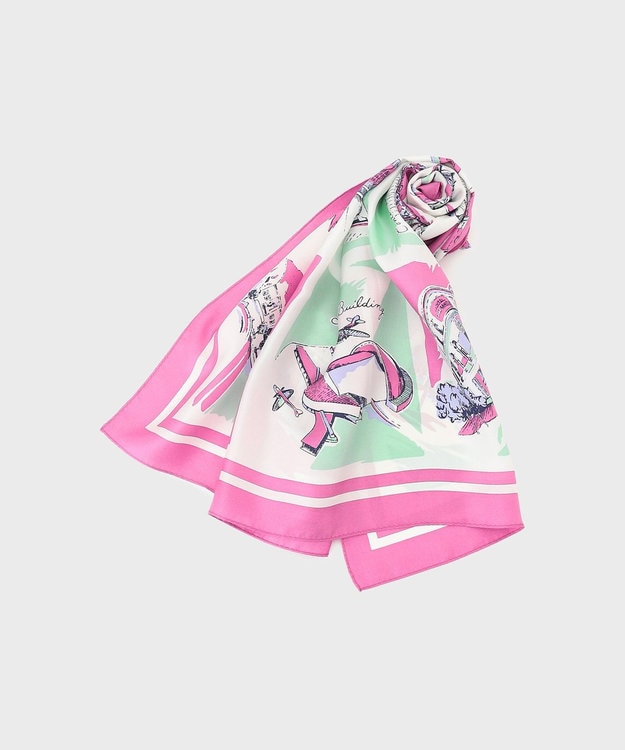GRACE CONTINENTAL スーヴェニールプリントスカーフ マルチ