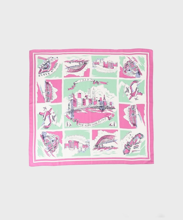 GRACE CONTINENTAL スーヴェニールプリントスカーフ マルチ