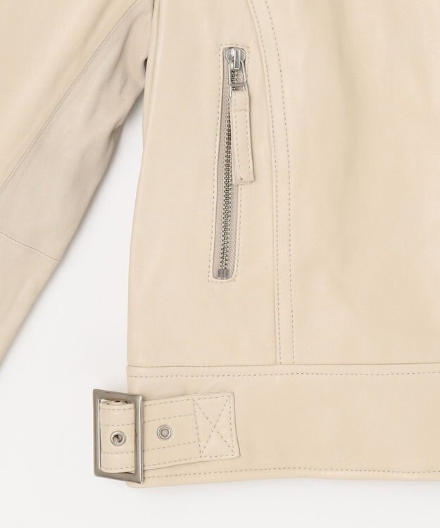 GRACE CONTINENTAL レースアップライダースジャケット ベージュ