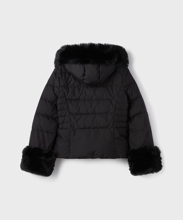 GRACE CONTINENTAL エコファーショートダウンジャケット ブラック