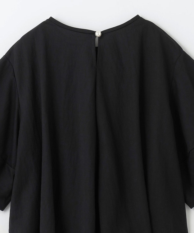 GRACE CONTINENTAL ランタンスリーブトップ ブラック