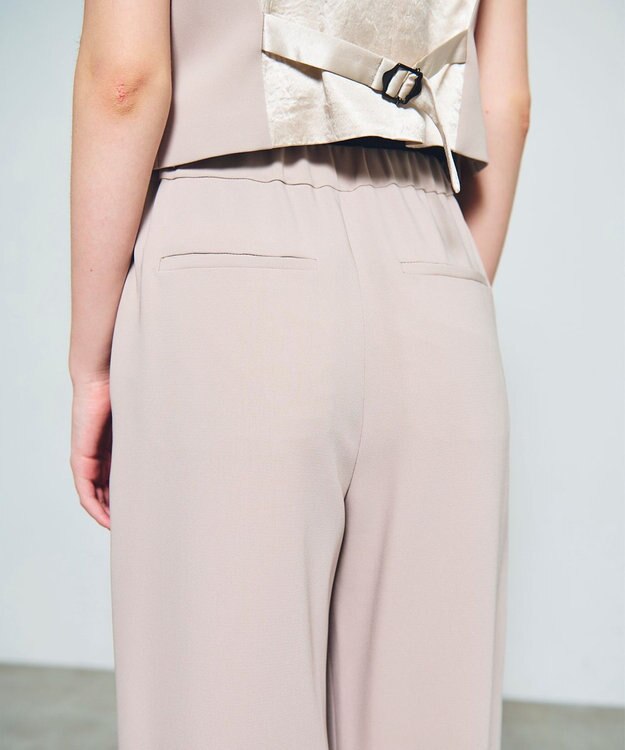 GRACE CONTINENTAL トリアセプリーツパンツ ベージュ