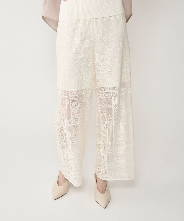 GRACE CONTINENTAL キカレースイージーパンツ キナリ